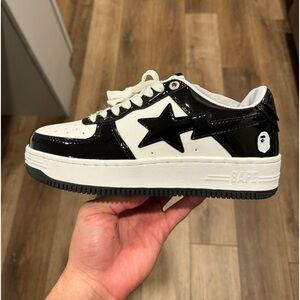 Bapesta Lows, Black White (2022); Men’s Size 7.5